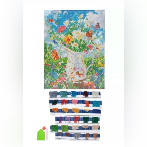 Watering Can Diamond Art Canvas Kit - Colorful - New - Picture 4 of 5